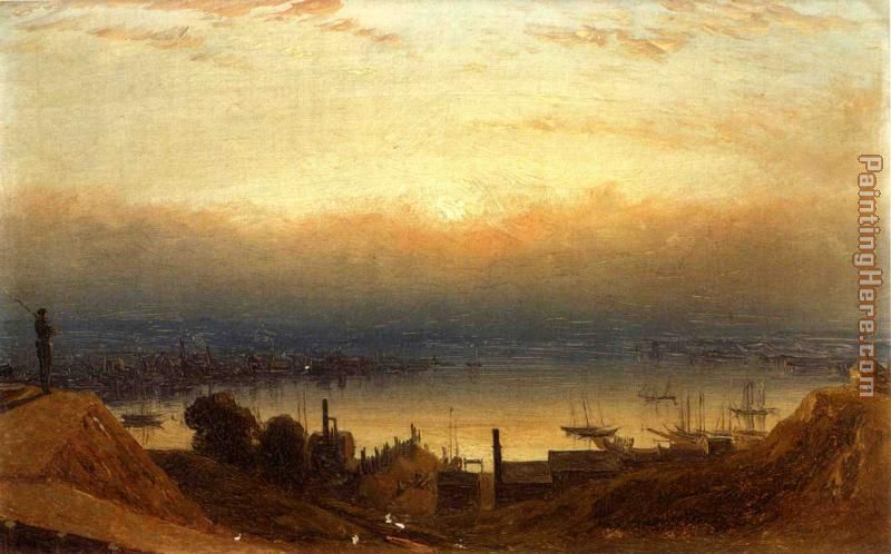 The Basin of the Patapsco from Federal Hill, Baltimore painting - Sanford Robinson Gifford The Basin of the Patapsco from Federal Hill, Baltimore art painting